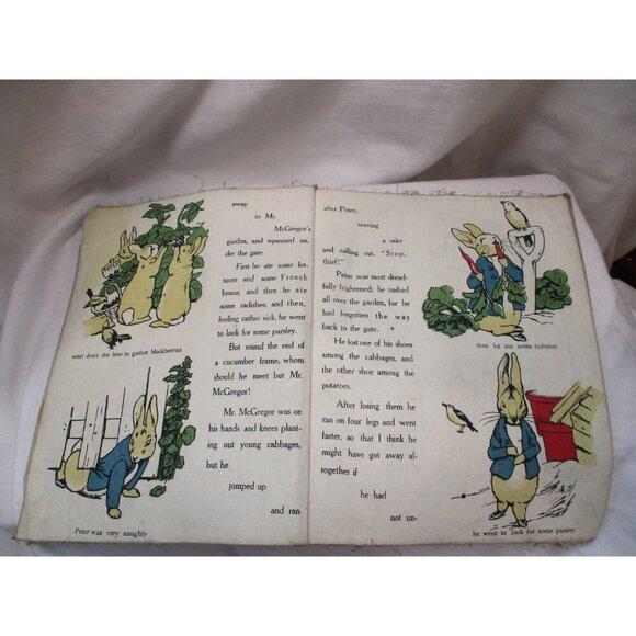 Peter Rabbit1908 Hurst & Co, Limp Cloth books Children's books, Antique cloth - Picture 4 of 10